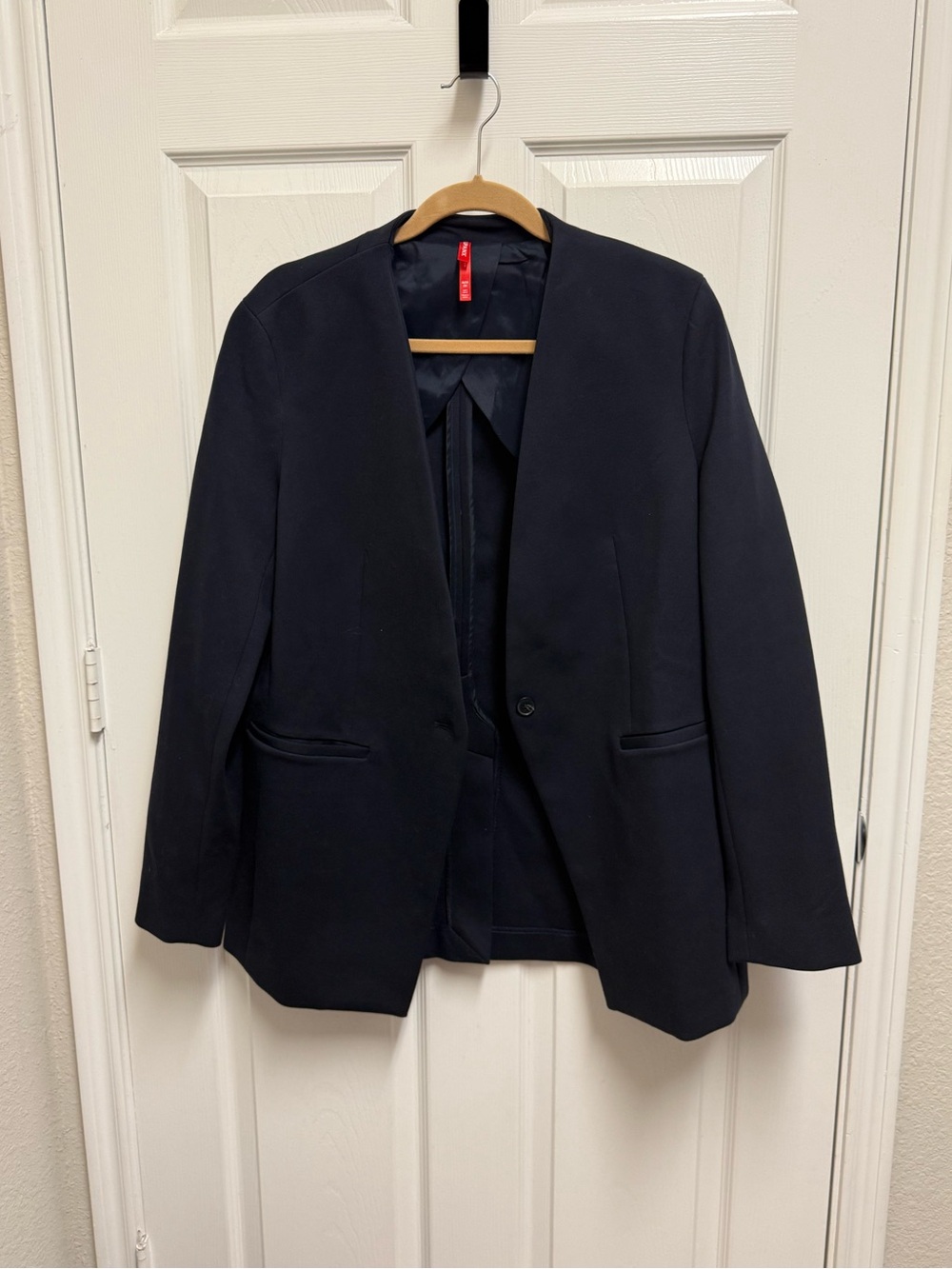 Spanx Navy Single-Button Blazer